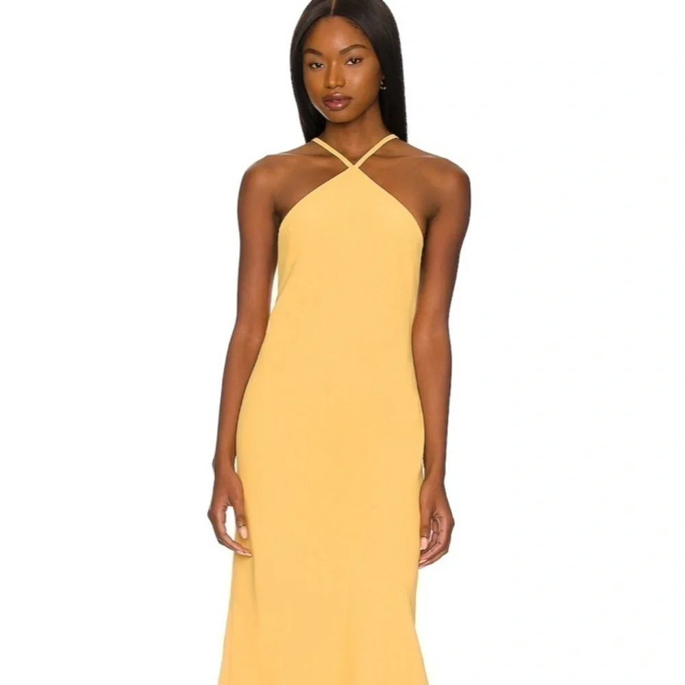 Amanda Uprichard x Revolve Melonie Dress in Citron NWOT - Picture 3 of 10